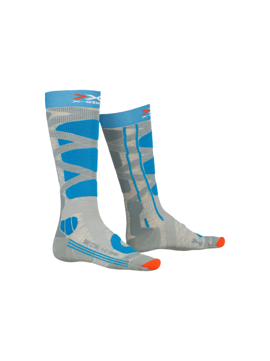 Skarpety narciarskie damskie X-SOCKS Ski Control 4.0 Wmn szary melange / turkusowy
