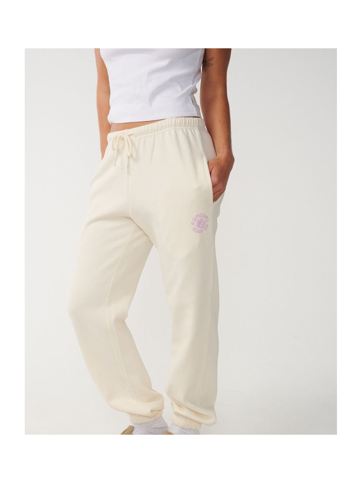 Spodnie damskie RIP CURL Party Wave Track Pant białe