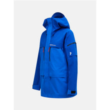 Kurtka narciarska męska PEAK PERFORMANCE 40Y R&amp;D Long GORE-TEX 3L C-KNIT Shell Jacket niebieska
