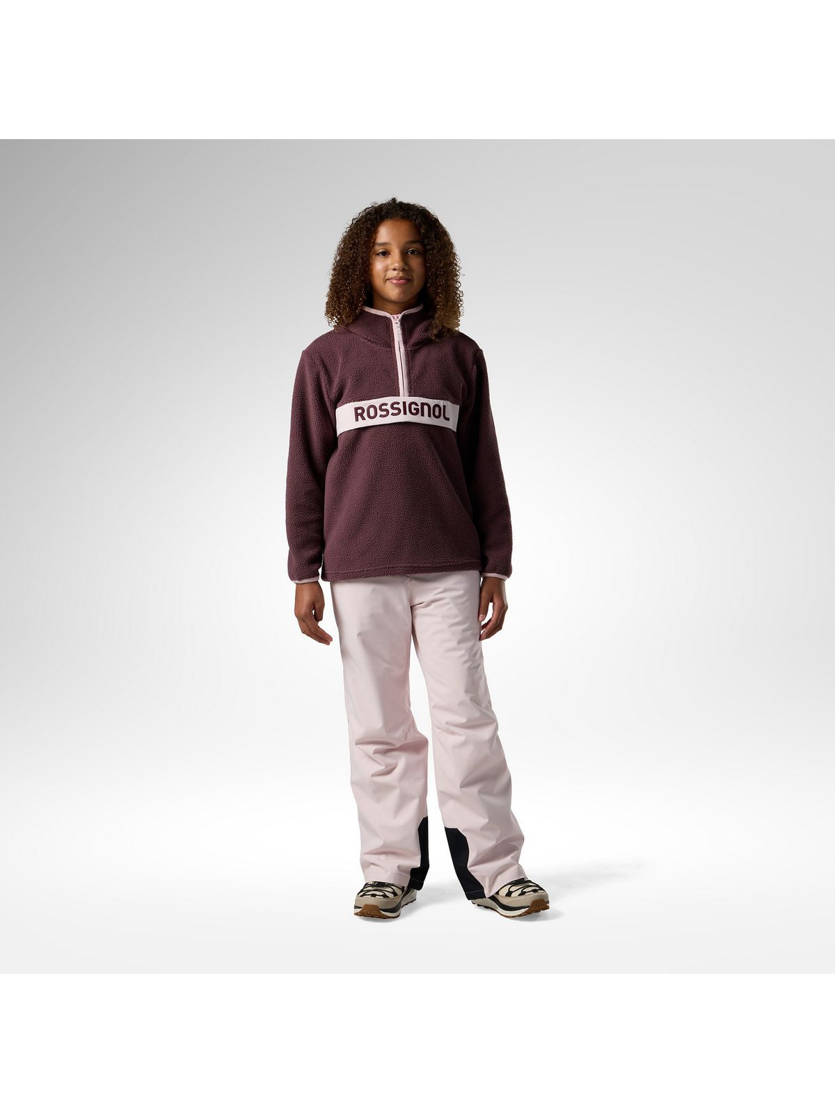 Bluza juniorska ROSSIGNOL Jr Alltrack Anorak Fleece bordowa