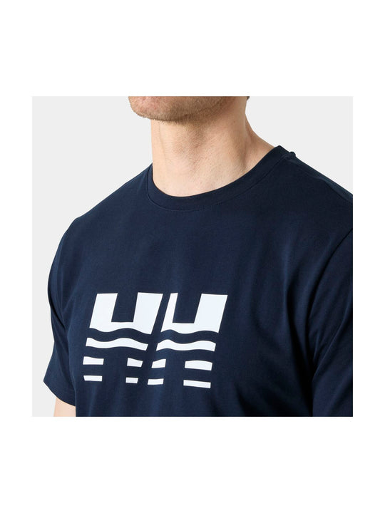 Koszulka męska HELLY HANSEN Core Graphic T 2.0 granatowa

