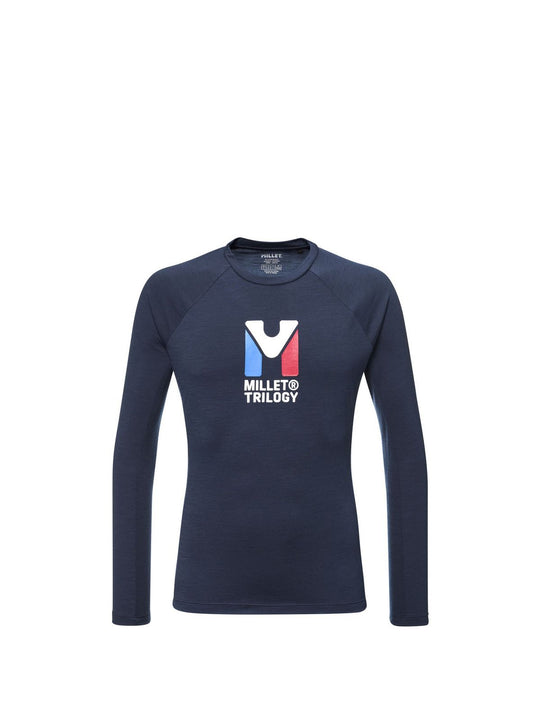 Koszulka męska MILLET Trilogy Wool Ts Ls M granatowa
