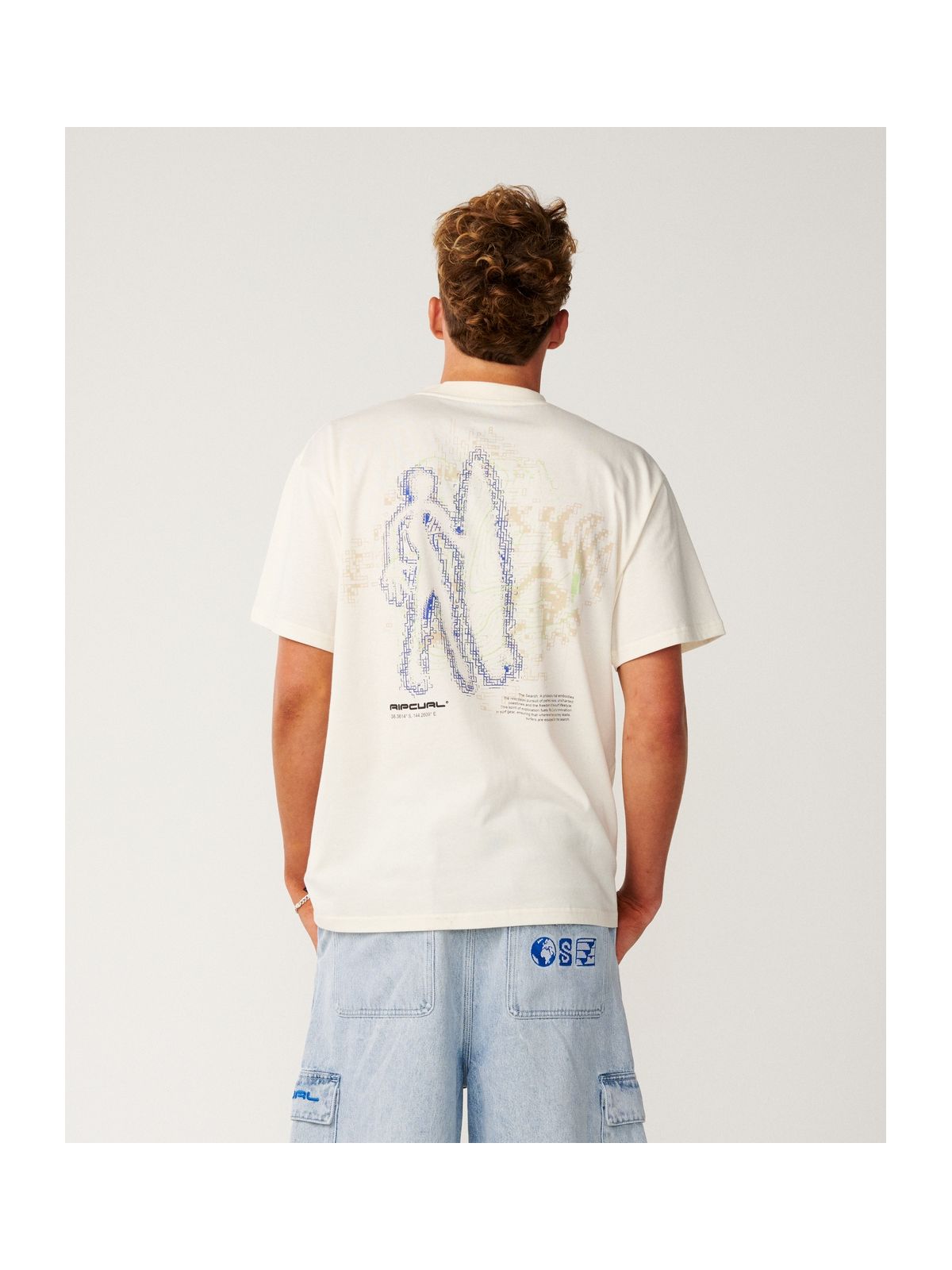 Koszulka męska RIP CURL S-Series Journey Man Tee biała