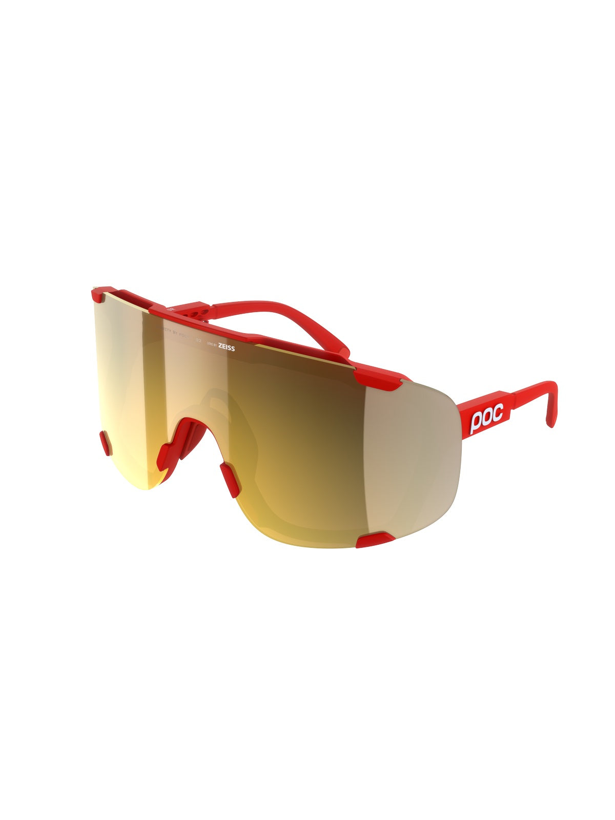 Okulary rowerowe POC Devour Wide Fit czerwony Cat 2 Clarity Road/Partly Sunny Gold