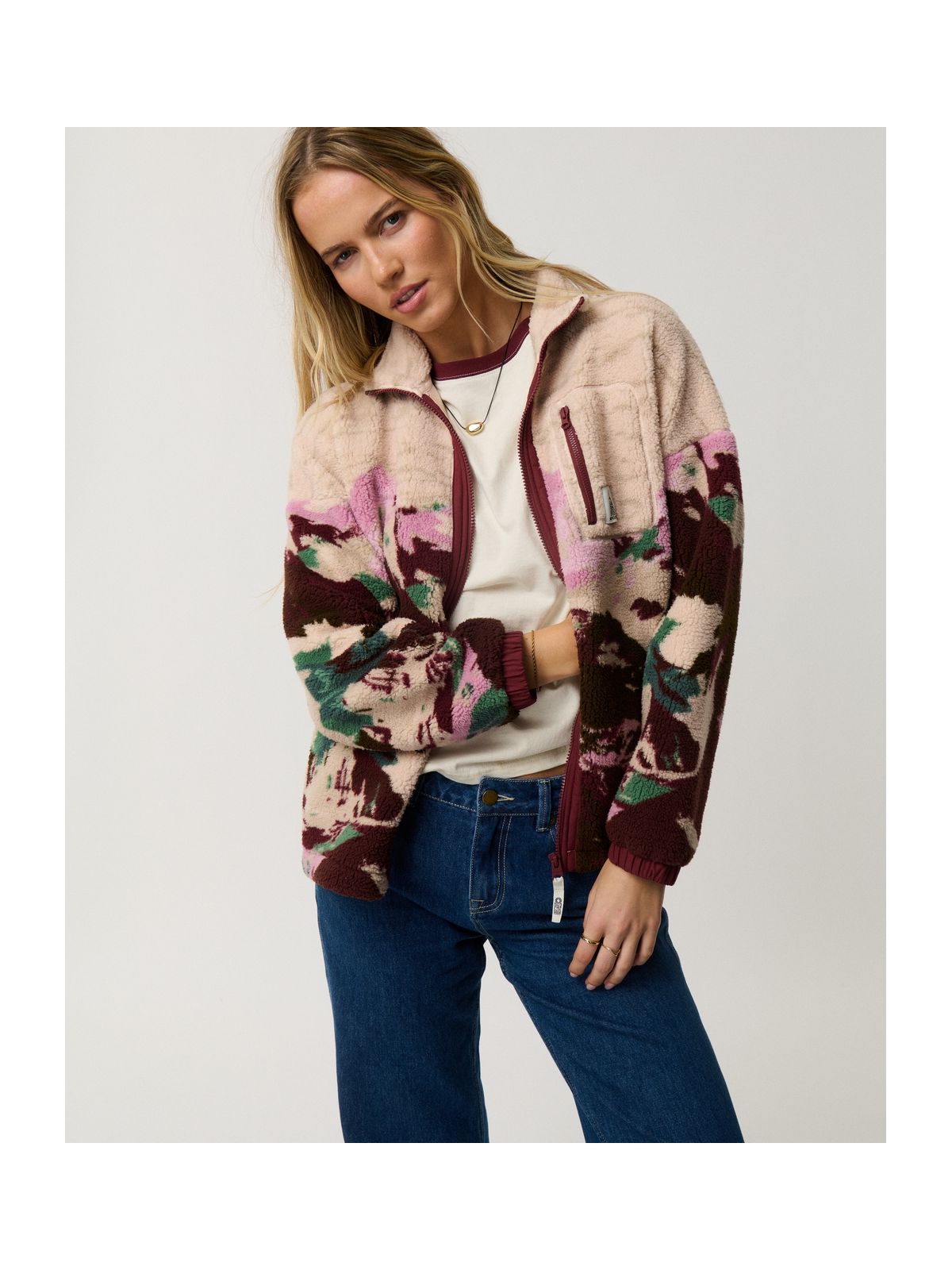 Bluza damska RIP CURL S-Series Bonded Z/T Polar fioletowa