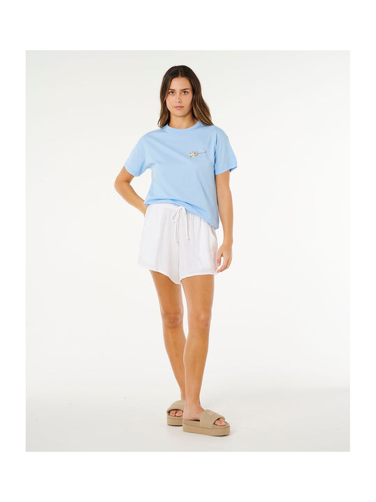 Koszulka damska RIP CURL Poolside Relaxed Tee niebieska
