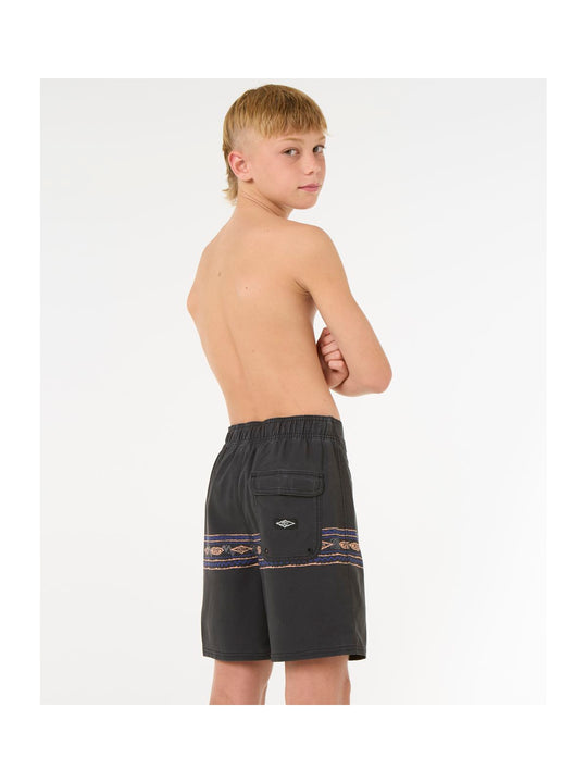 Szorty kąpielowe chłopięce RIP CURL Mirage Raw Energy Geo - Boy czarne
