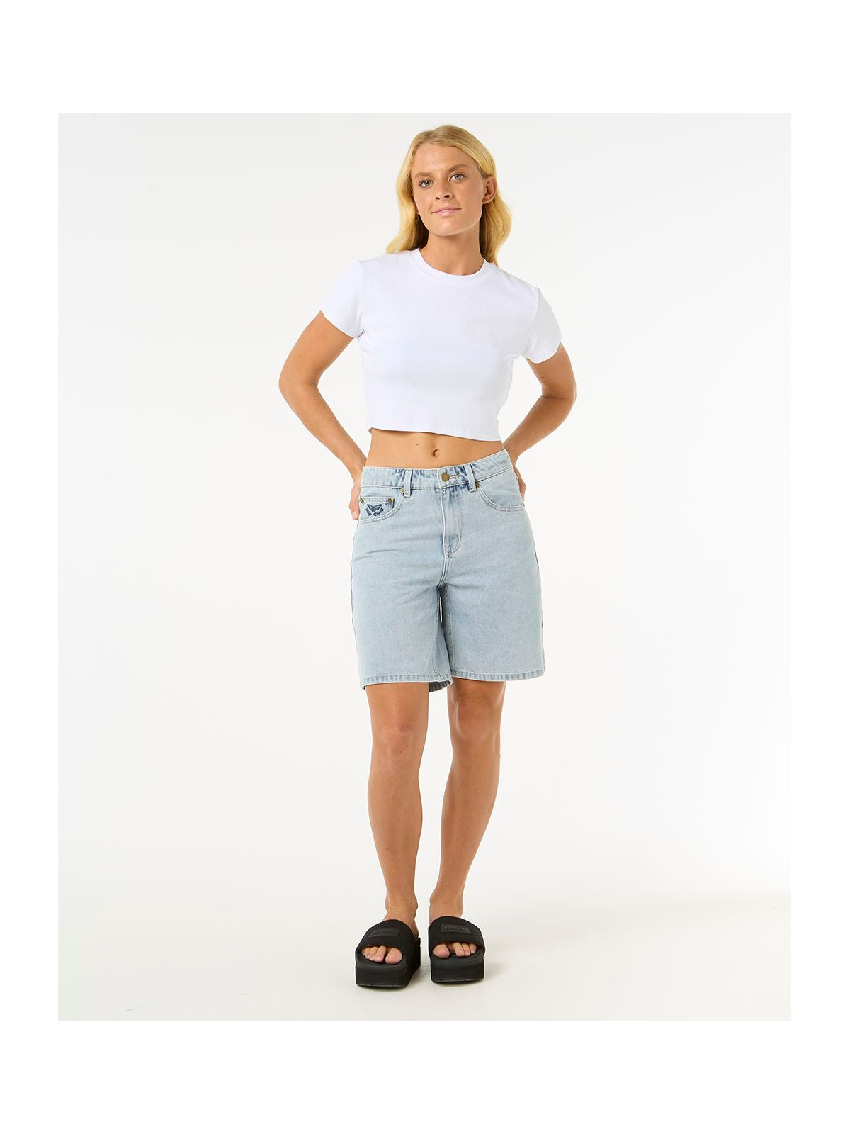 Szorty RIP CURL Aggie Relaxed Denim Short niebieski - Adventure Sports