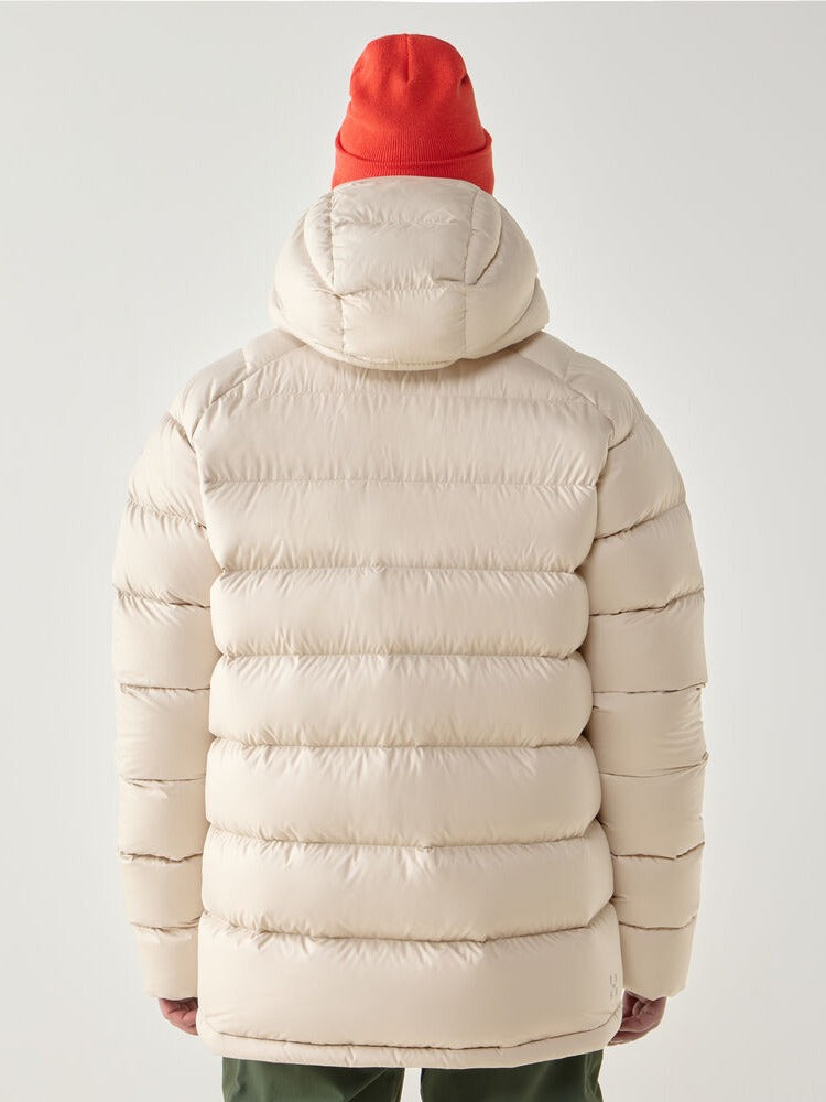 Kurtka puchowa z kapturem męska HAGLÖFS Rosson Down Hood Chalk Beige