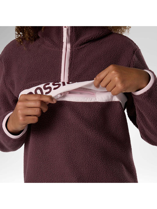 Bluza juniorska ROSSIGNOL Jr Alltrack Anorak Fleece bordowa
