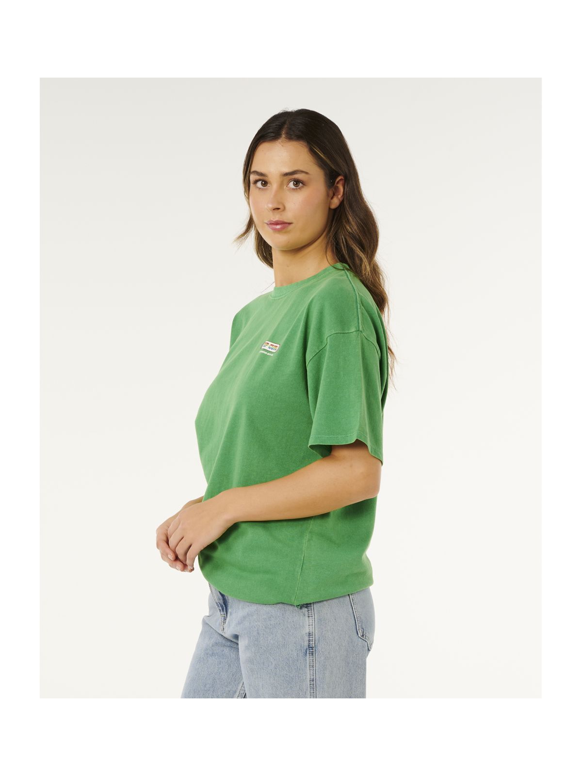 Koszulka damska RIP CURL Surf Revival Heritage Tee zielona