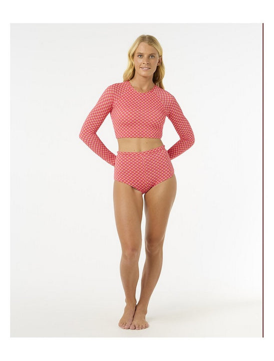 Majtki kąpielowe RIP CURL Shell Cove Boy Leg Pant czerwone
