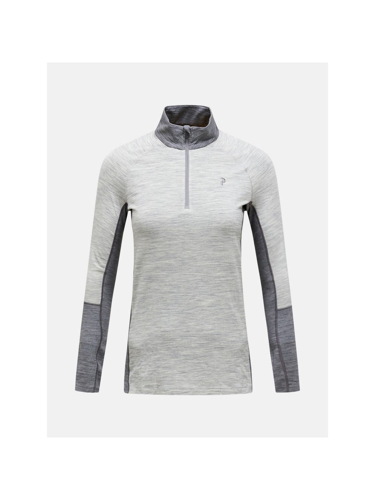 Koszulka Termiczna PEAK PERFORMANCE Magic Half Zip Wool-blend Baselayer Women szary