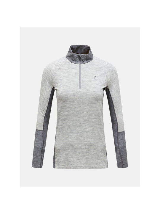 Koszulka Termiczna PEAK PERFORMANCE Magic Half Zip Wool-blend Baselayer Women szary
