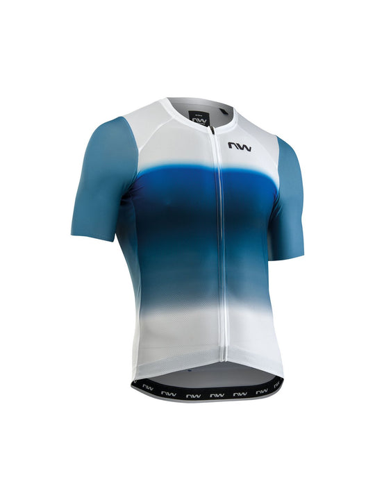 Koszulka rowerowa NORTHWAVE Blade Air Jersey S/s biało niebieski
