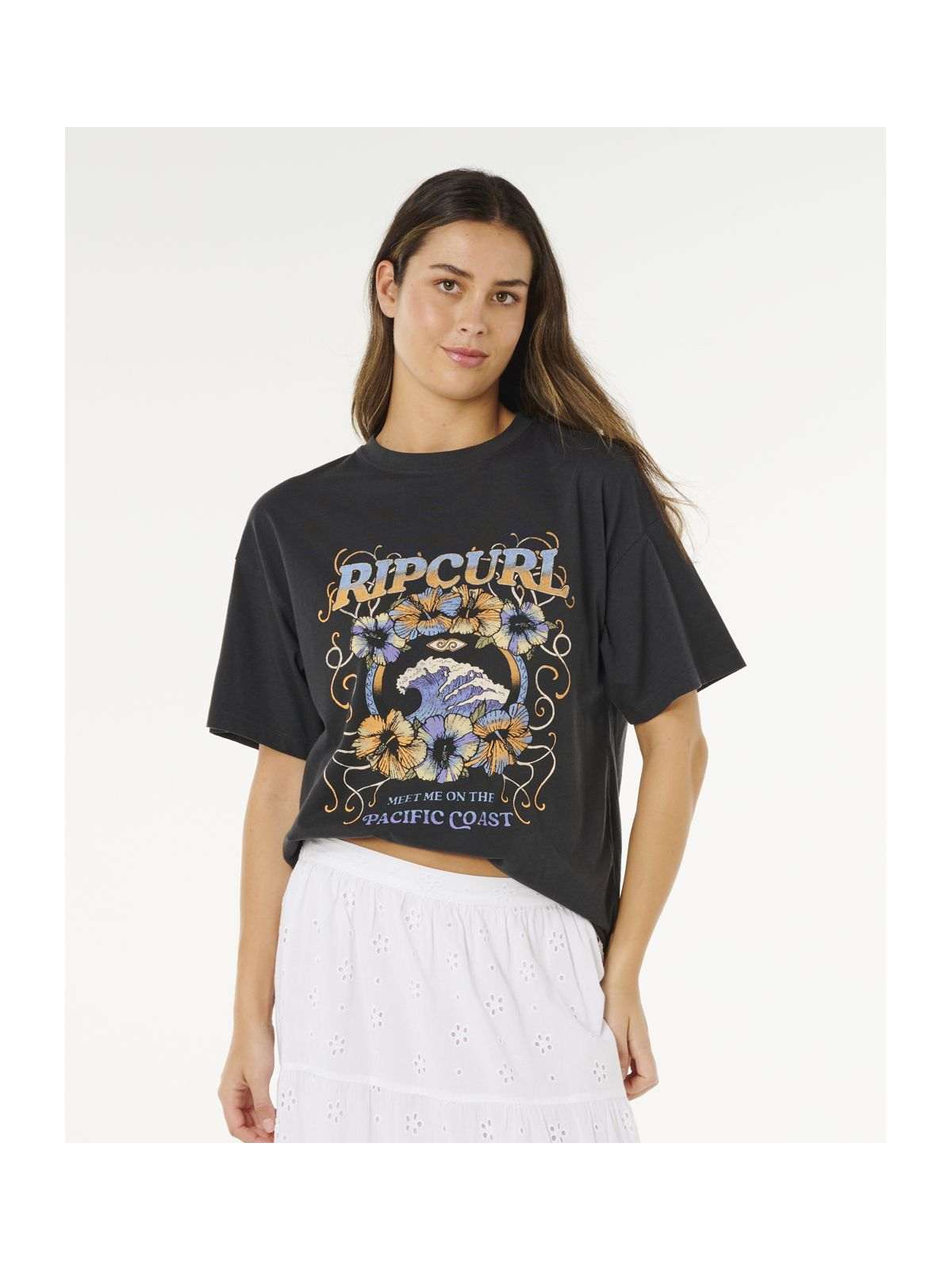 Koszulka damska RIP CURL Pacific Coast Heritage Tee czarna