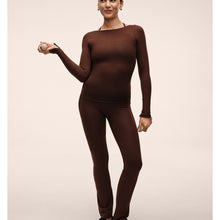Koszulka damska CASALL Sublime Boatneck Long Sleeve brązowa
