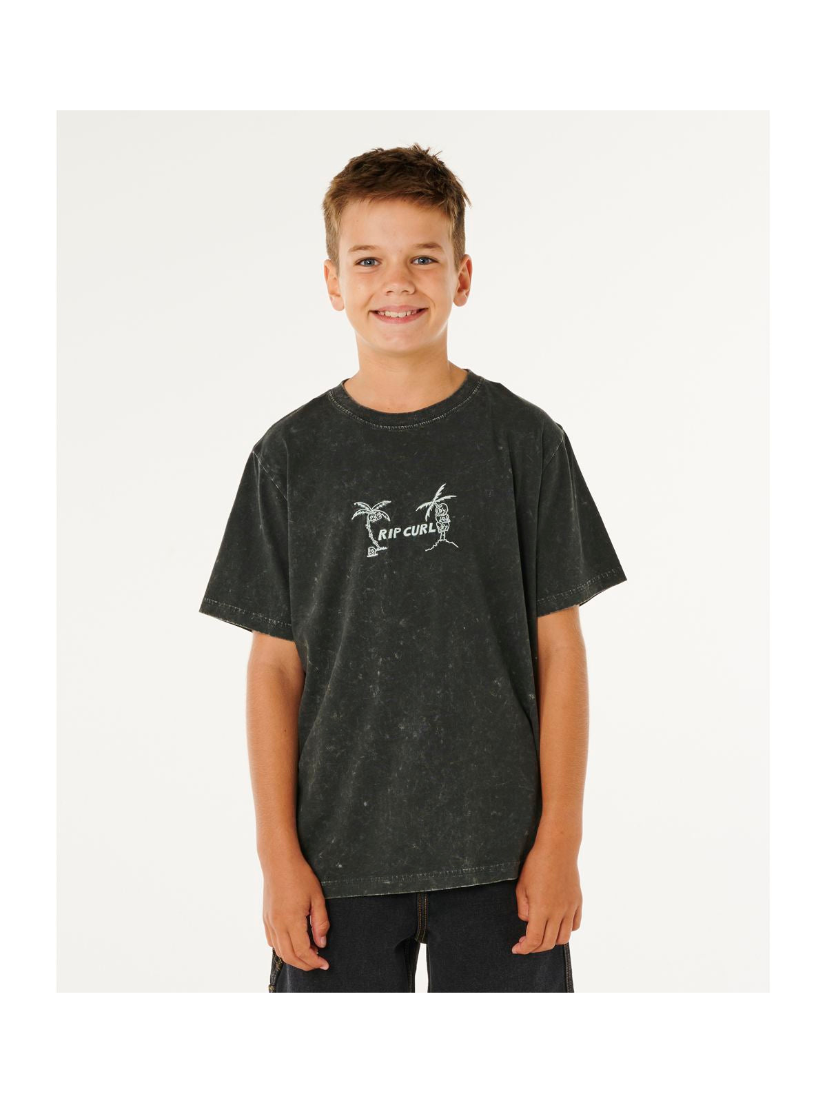 Koszulka chłopięca RIP CURL Eternal Shred Wash Tee-Boy czarna