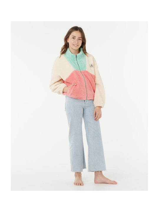 Bluza RIP CURL BLOCK PARTY POLAR FLEECE-GIRL różowa
