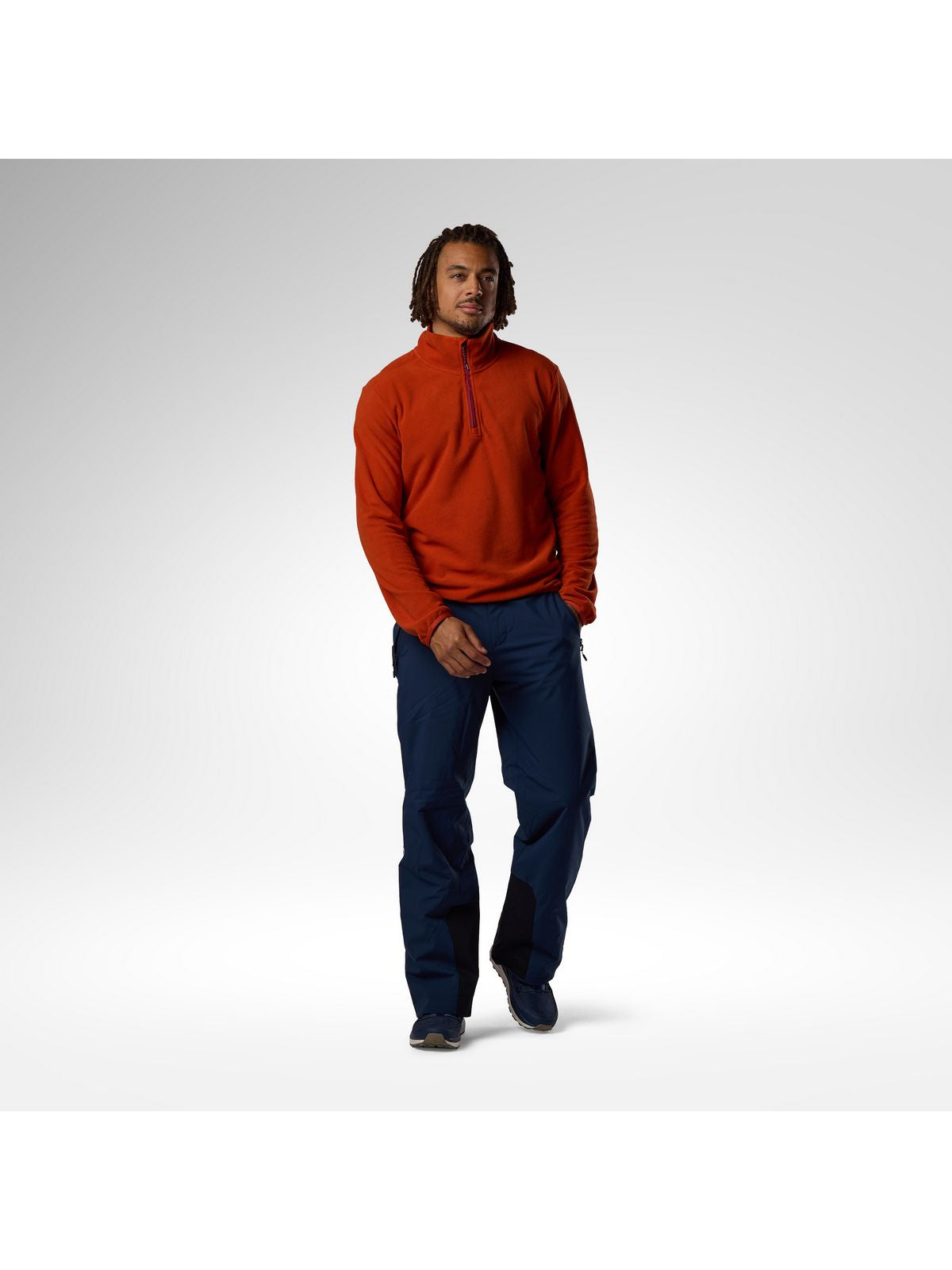 Bluza męska ROSSIGNOL M Quarter Zip Polar Fleece brązowa