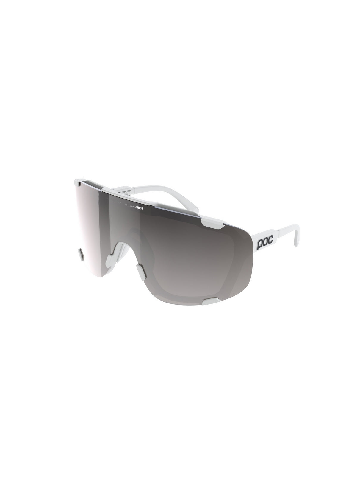 Okulary rowerowe POC Devour Wide Fit białe - Clarity Road/Sunny Silver cat.3