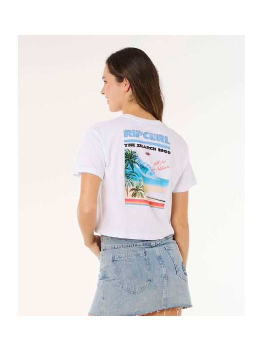 Koszulka damska RIP CURL Hayley O Crop Tee biała
