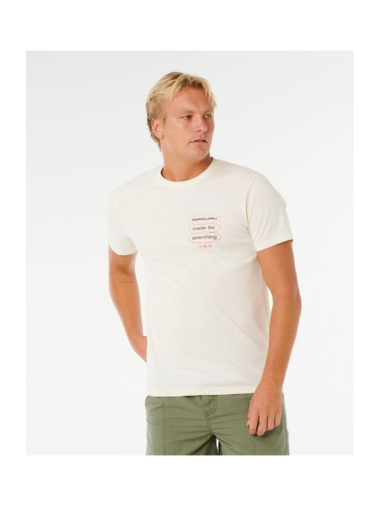 Koszulka męska RIP CURL Vaporcool Search 3 Stacks Tee biała
