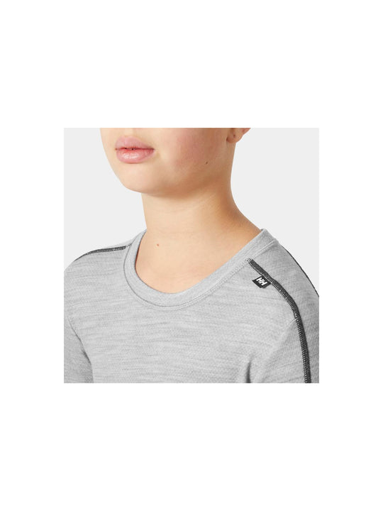 Bielizna dziecięca HELLY HANSEN Jr Lifa Merino Midweight Set kolor szary
