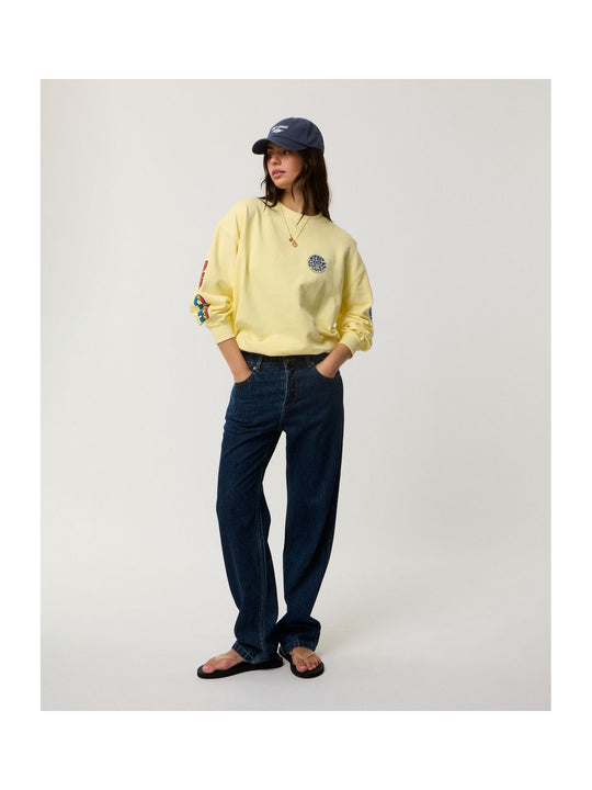 Bluza damska RIP CURL Sg Heritage Oversized Fleece żółta
