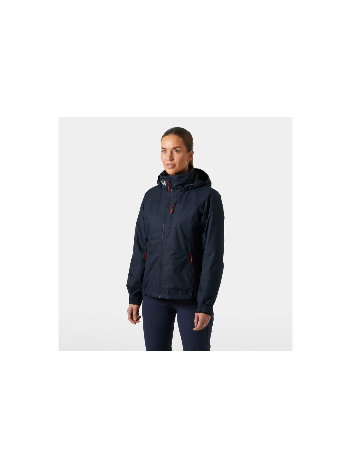 Kurtka damska HELLY HANSEN W Crew Hooded Pile Jacket kolor granatowy