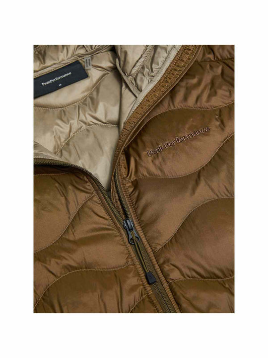 Kurtka puchowa męska PEAK PERFORMANCE Helium Down Hood Jacket brązowa
