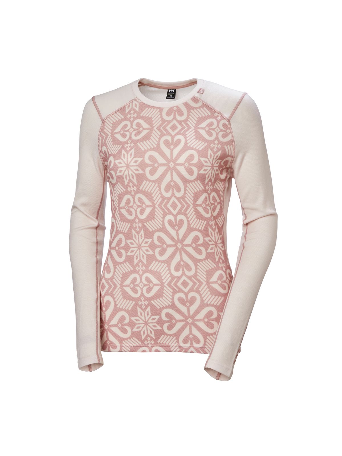 Koszulka damska HELLY HANSEN W Lifa Merino Midweight Graphic Crew kolor różowy