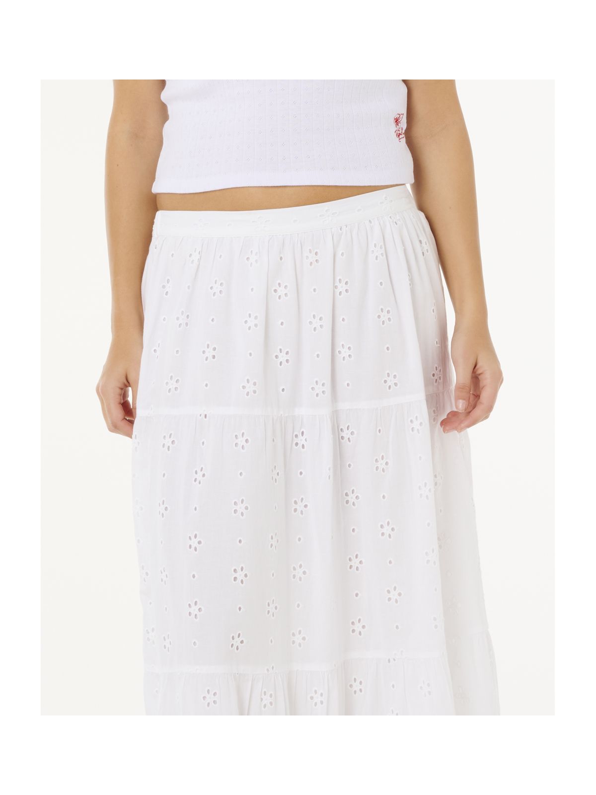 Spódnica damska RIP CURL Oasis Broderie Maxi Skirt biała