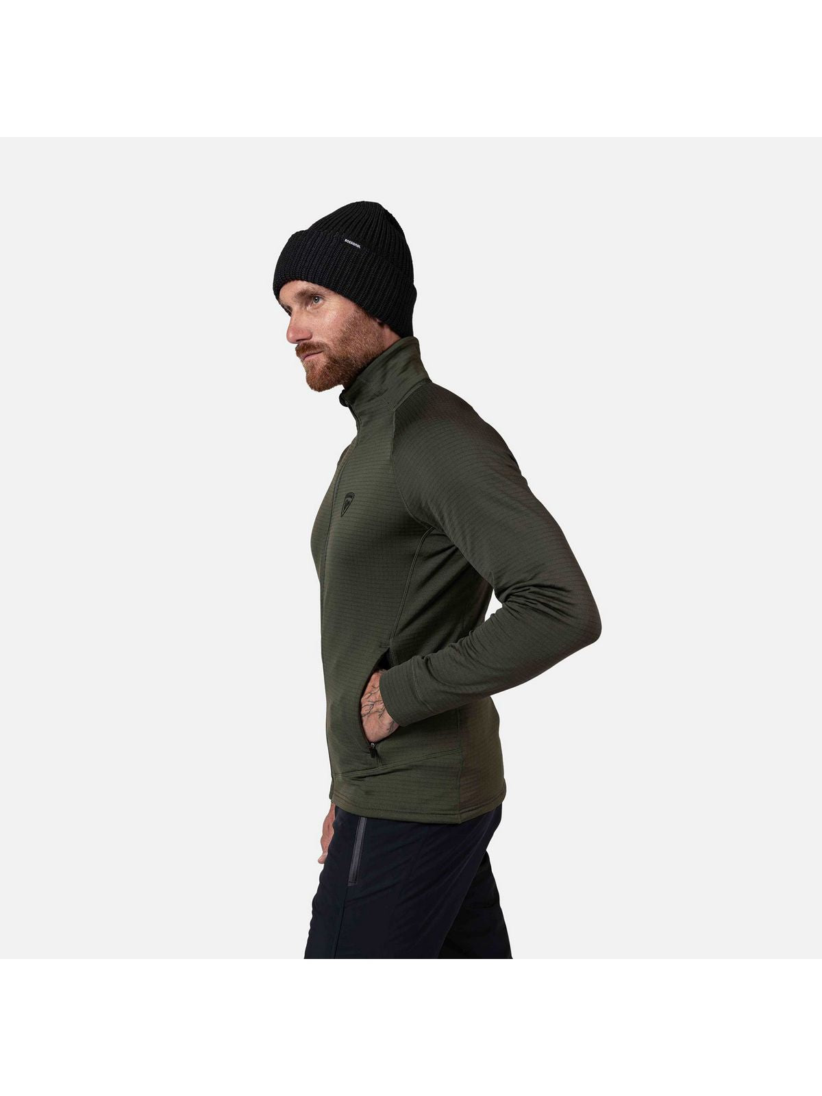 Bluza męska ROSSIGNOL Blackside Fleece Fz zielona