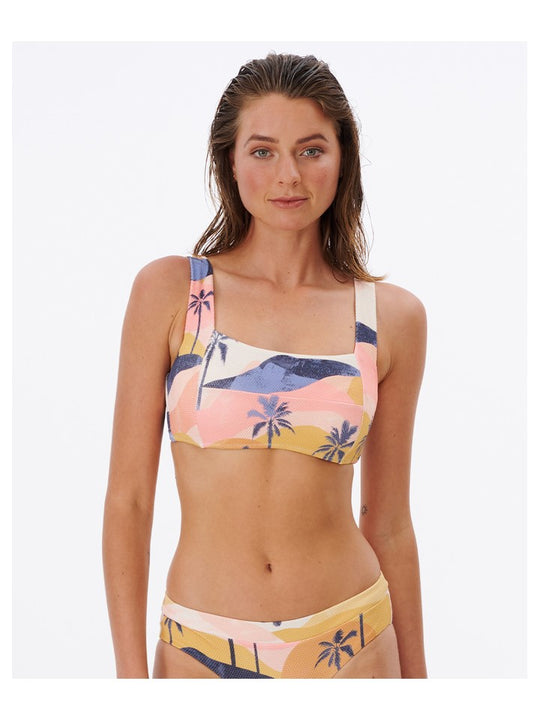 Biustonosz kąpielowy RIP CURL Melting Waves D-Dd Top brzoskwiniowy
