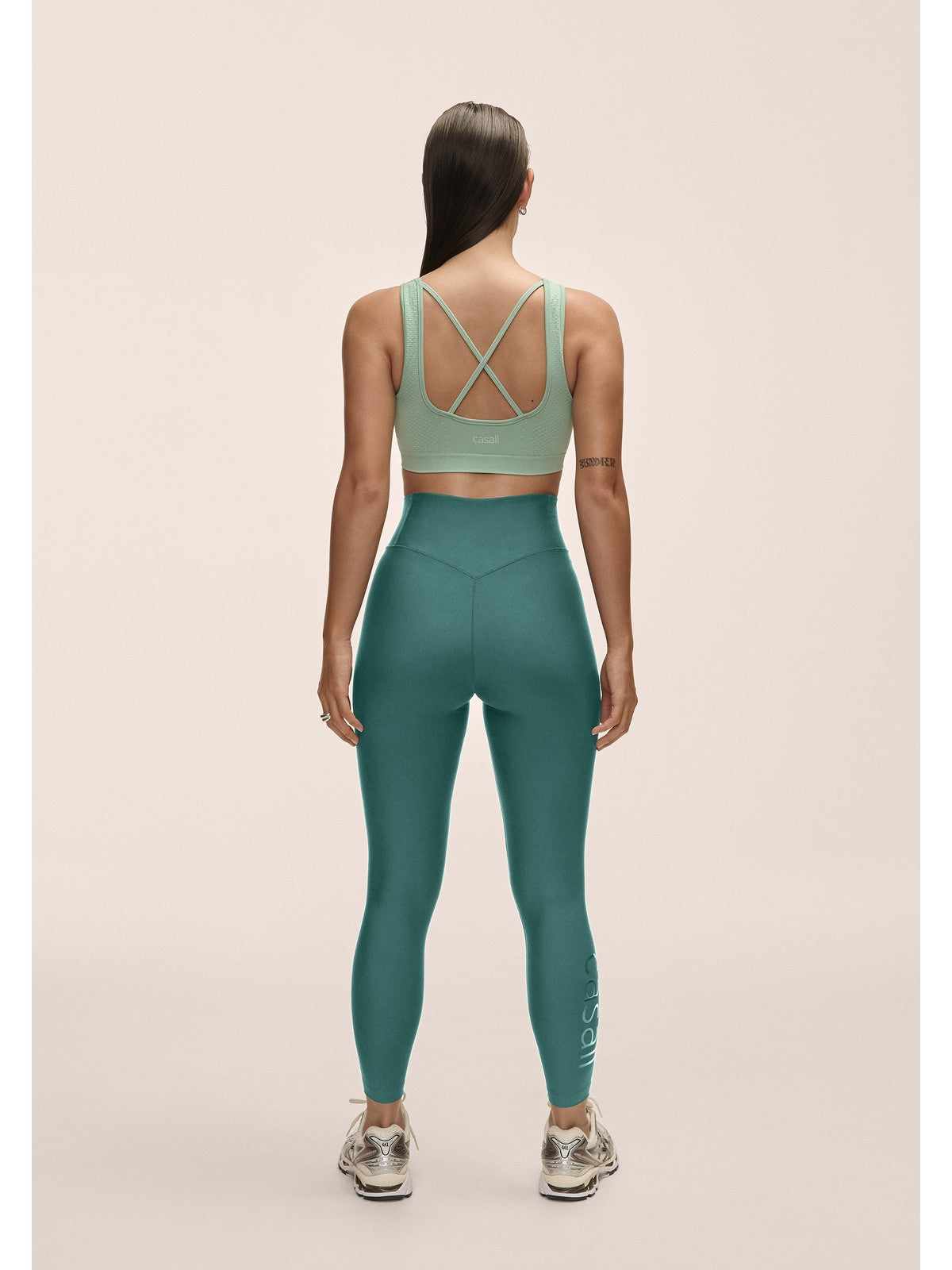 Legginsy damskie CASALL Graphic High Waist Tights kolor zielony