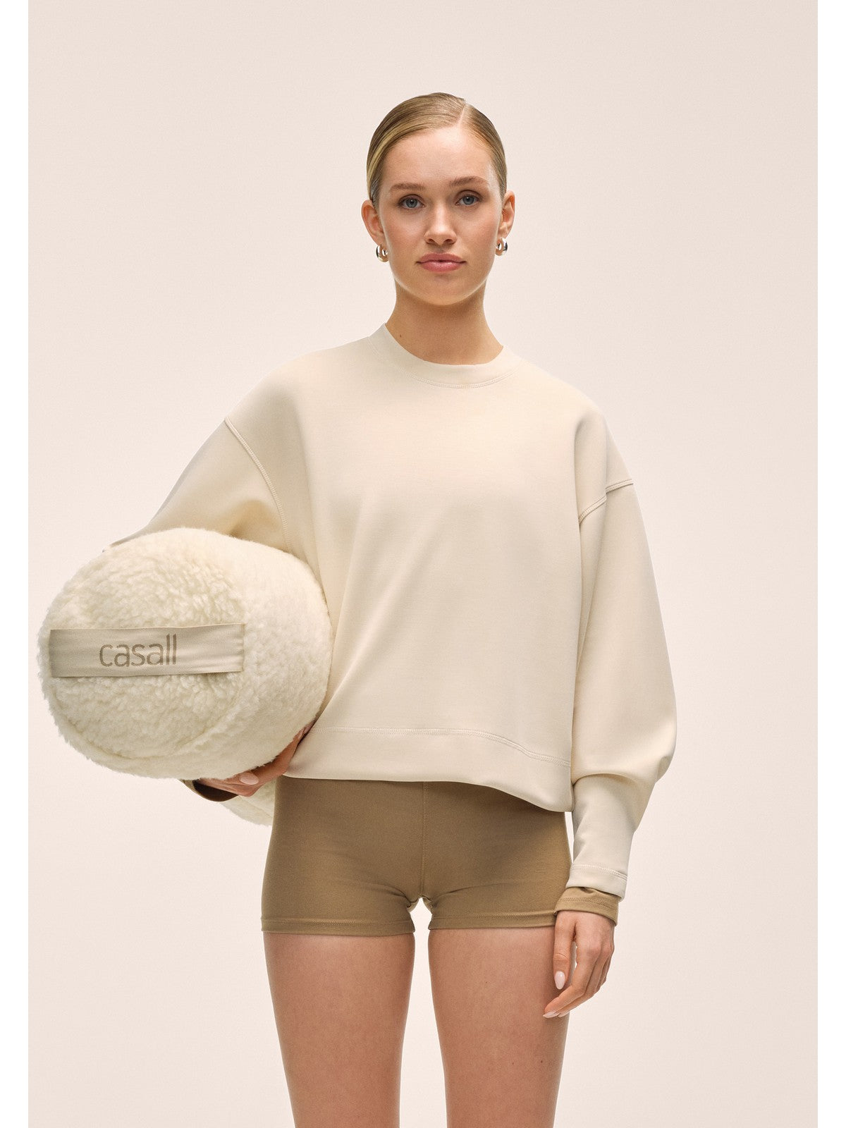 Bluza damska CASALL Peachy Crew Neck kolor biały