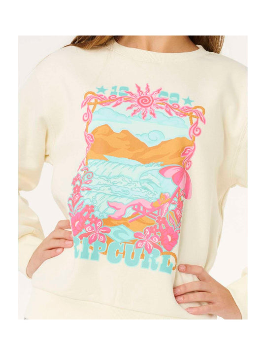Bluza dziewczęca RIP CURL Sunshine Squad Crew-Girl biała
