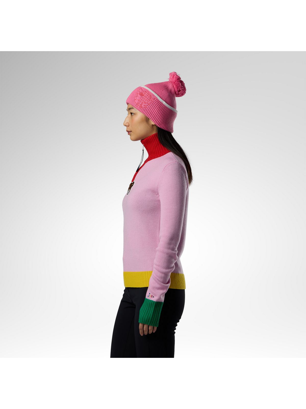 Sweter damski ROSSIGNOL W Jcc Teddy Quarter Zip Sweate rozowy