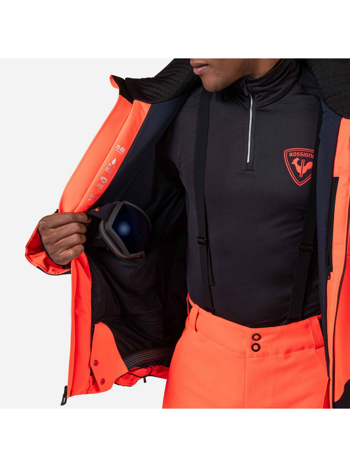 Kurtka narciarska męska ROSSIGNOL Hero Blackside Insulated Jkt czerwona