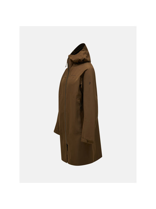 Parka męska PEAK PERFORMANCE Treeline HIPE 2.5L Shell Parka brązowa
