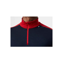 Koszulka męska HELLY HANSEN Lifa Merino Midweight 1/2 Zip  kolor granatowy
