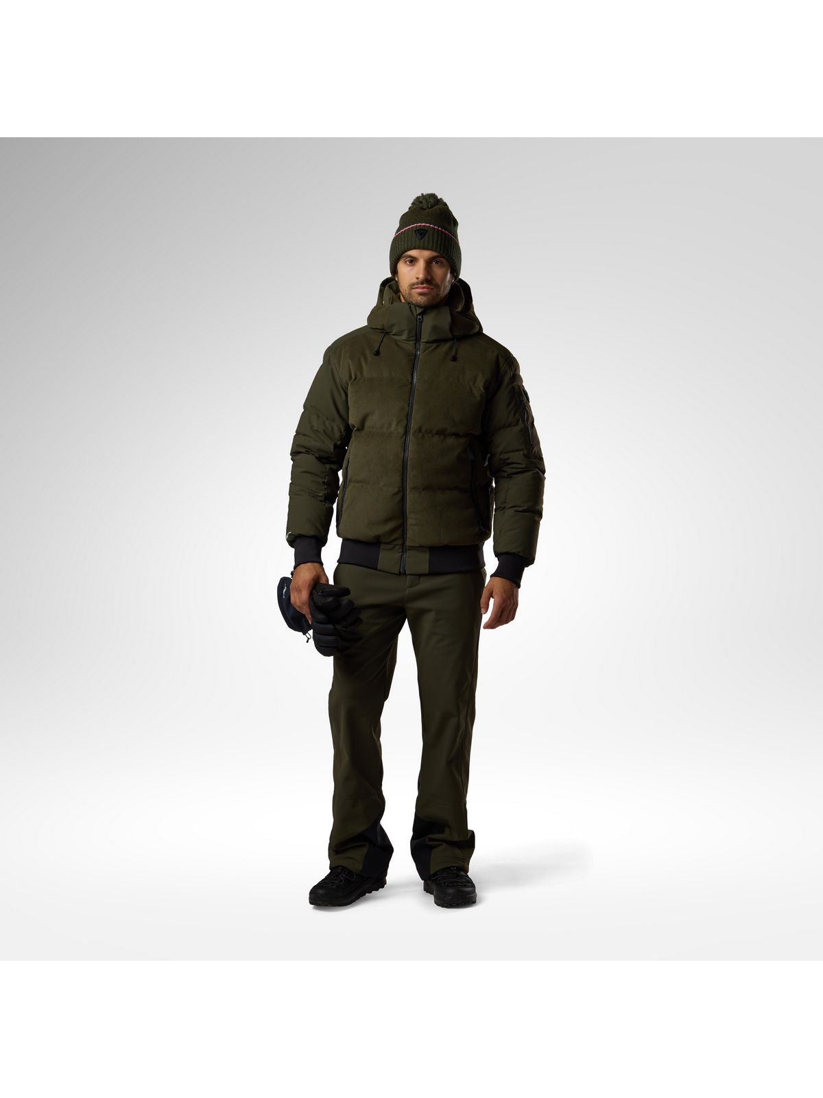 Kurtka narciarska męska ROSSIGNOL M Resort Corduroy Down Bomber zielona