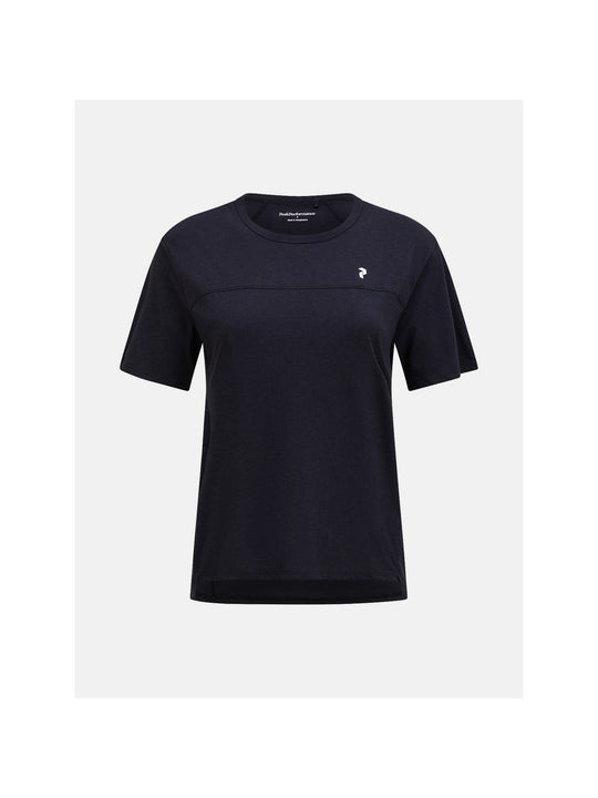 Koszulka rowerowa damska PEAK PERFORMANCE W Trail Wool Blend SS czarna
