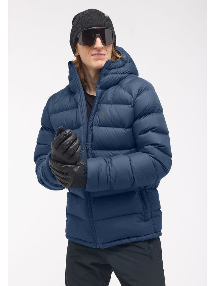 Kurtka puchowa z kapturem męska HAGLÖFS Rosson Down Hood Tarn Blue
