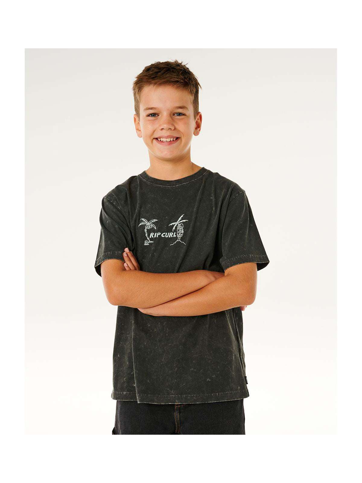 Koszulka chłopięca RIP CURL Eternal Shred Wash Tee-Boy czarna