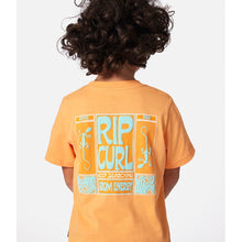 Koszulka RIP CURL Grom Energy Logo Tee - Boy pomarańczowa
