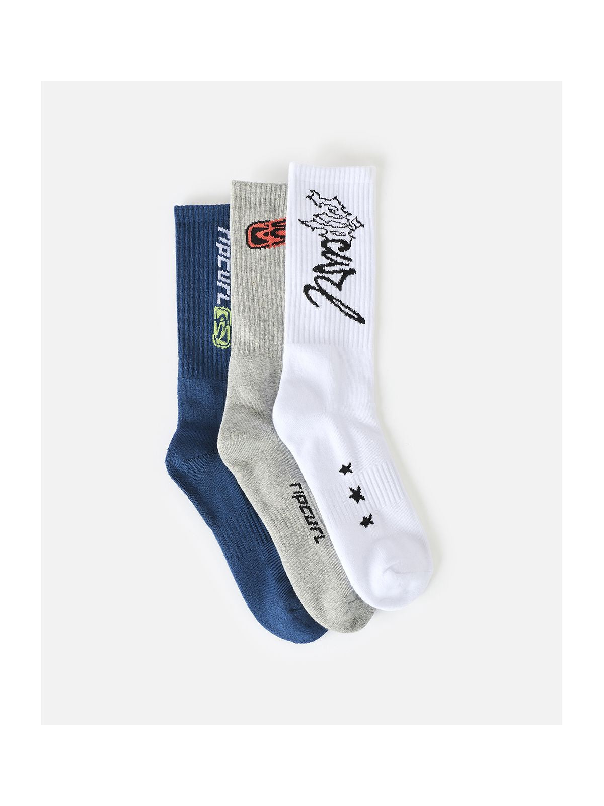 Skarpety męskie RIP CURL Retro Crew Sock 3-Pk szare