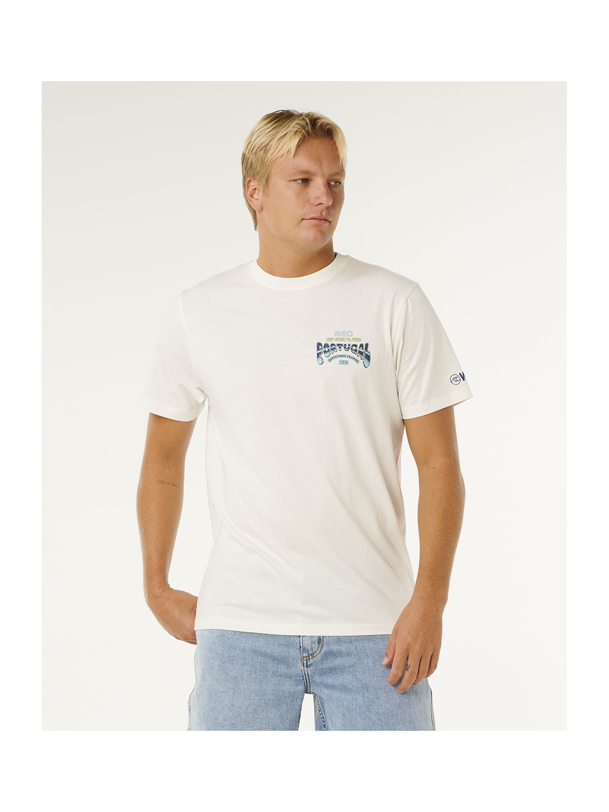 Koszulka męska RIP CURL Meo Peniche Pro 26 Event Tee biała