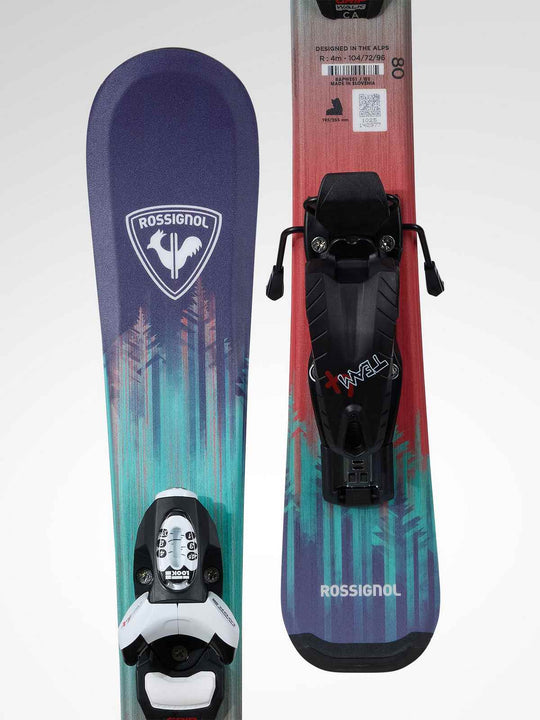 Narty dla dzieci ROSSIGNOL Sender Kid Pre-Drilled Team 4 Gw B76 Black
